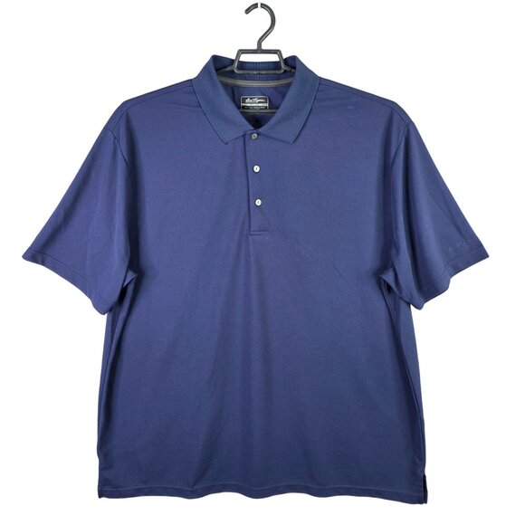 Mens Ben Hogan Blue Performance Polo Shirt Short Sleeve 100% Polyester Size 3XL - Picture 1 of 7